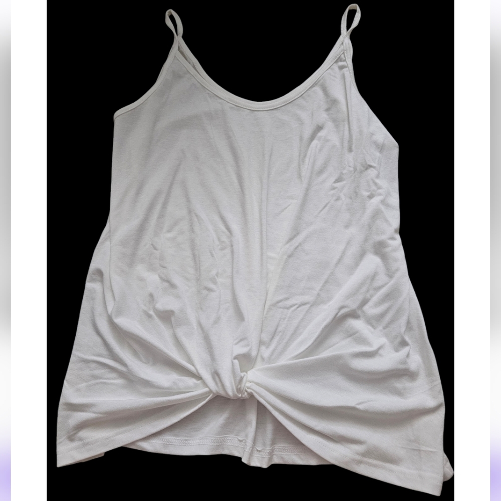 Front tie tank top